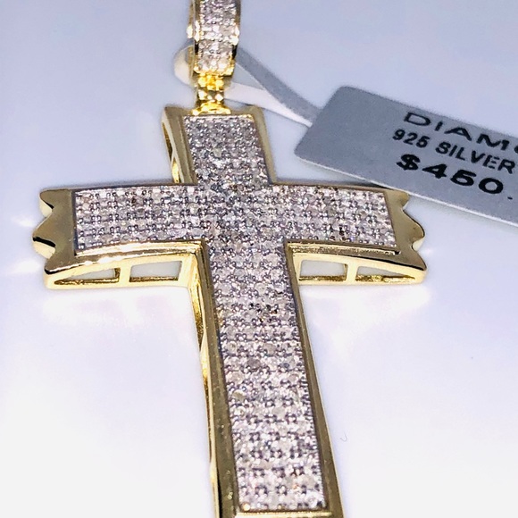 Real Genuine natural diamond cross pendant NOT FAKE! Verified seller! HUGE SALE! - Picture 9 of 11